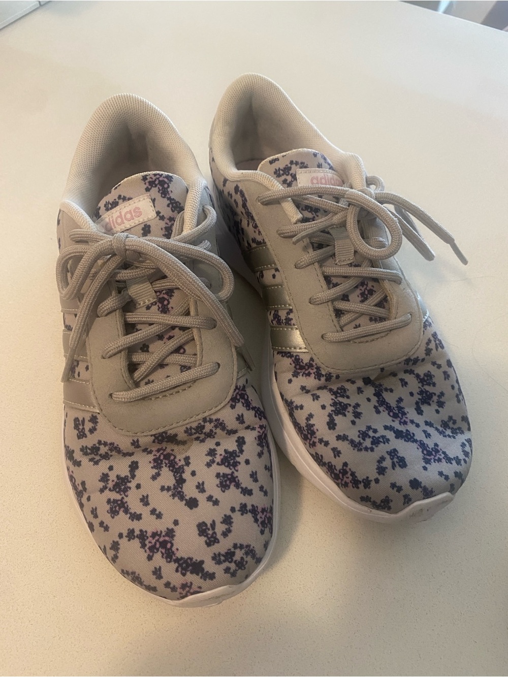 Adidas size 6 Floral Running Shoes